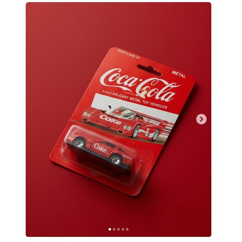 Vintage Coca-Cola Hartoy 1988‎ Die-Cast Metal Toy Vehicle Corvette Turbo Red NIP